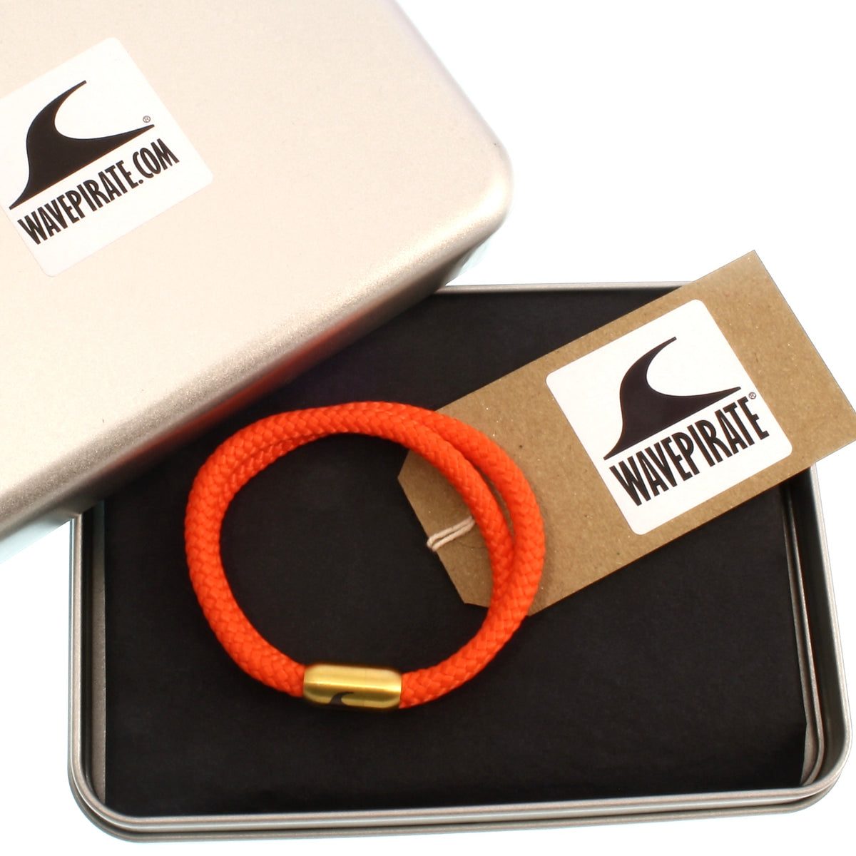 Segeltau-Armband-damen-Herren-hawaii-orange-gold-Edelstahlverschluss-geschenkverpackung-wavepirate-shop-st