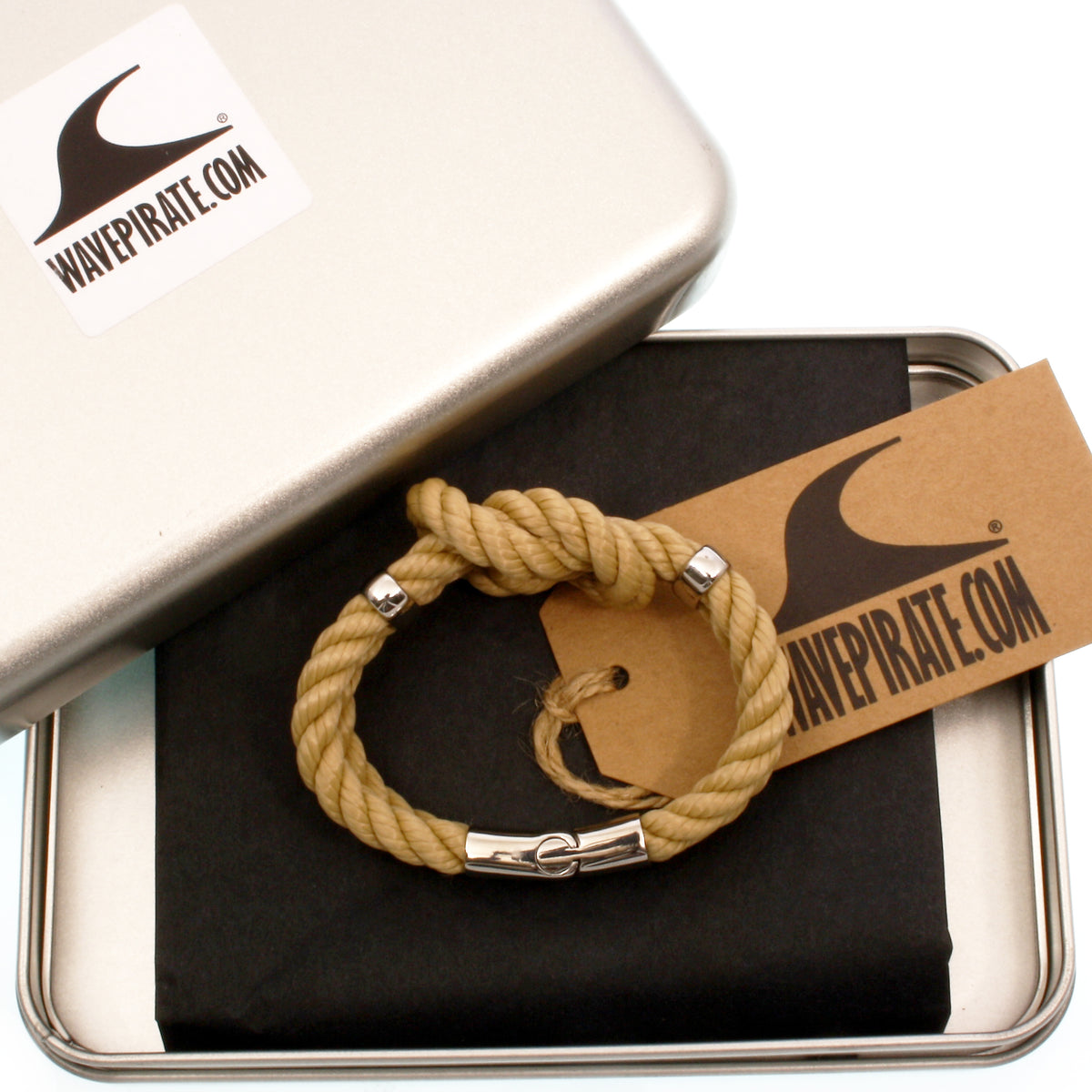 Segeltau-armband-Damen-pure-beige-natur-silber-geflochten-kordel-Edelstahlverschluss-geschenkverpackung-wavepirate-shop-k