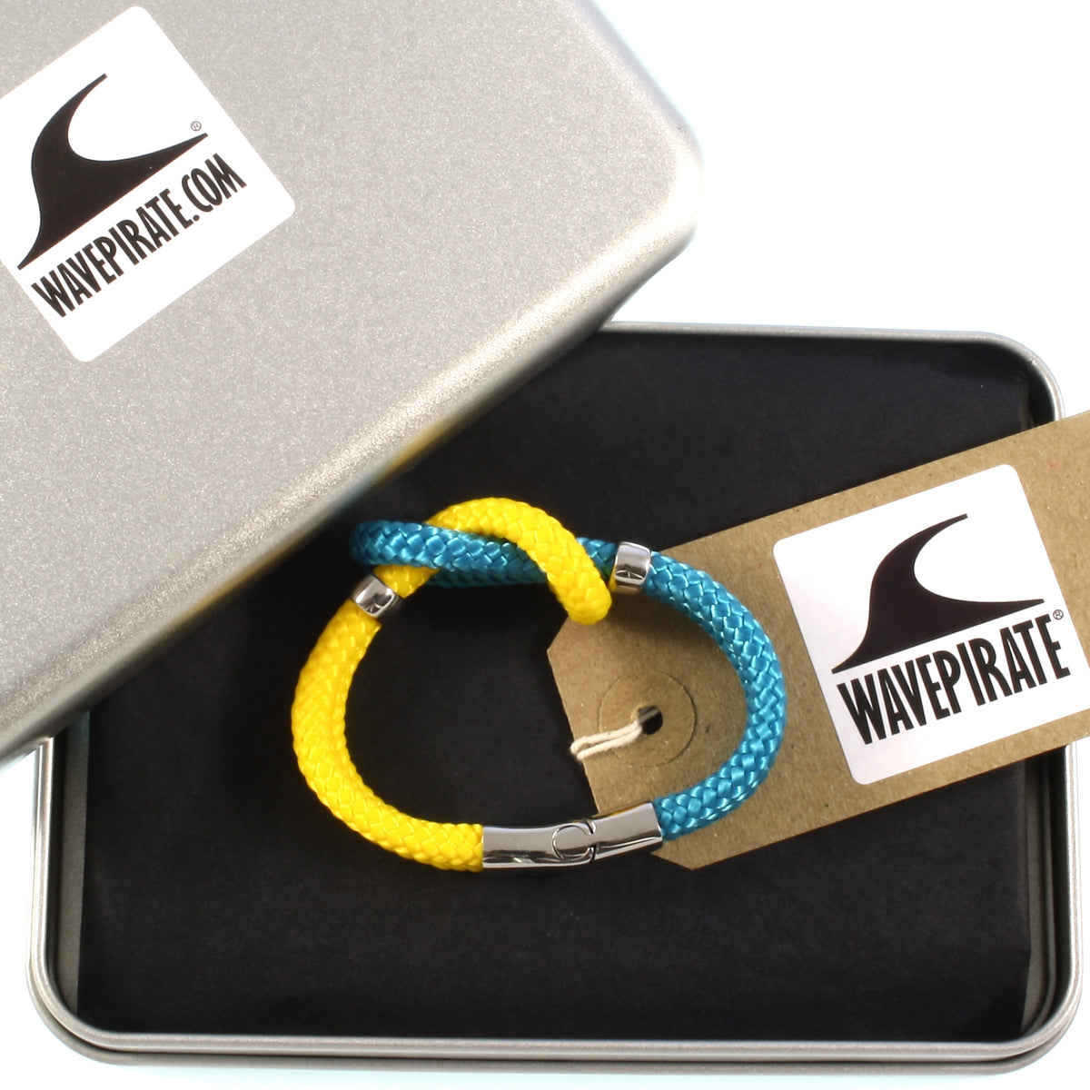 Segeltau-armband-Damen-pure-blau-gelb-silber-geflochten-Edelstahlverschluss-geschenkverpackung-wavepirate-shop-st