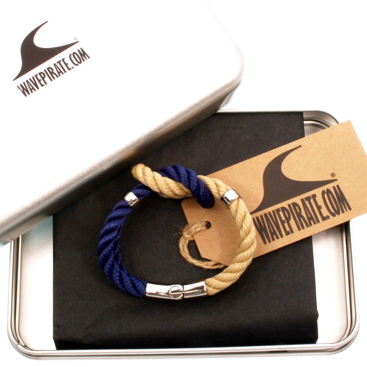 Segeltau-armband-Damen-pure-blau-natur-beige-silber-kordel-geflochten-Edelstahlverschluss-geschenkverpackung-wavepirate-shop-k
