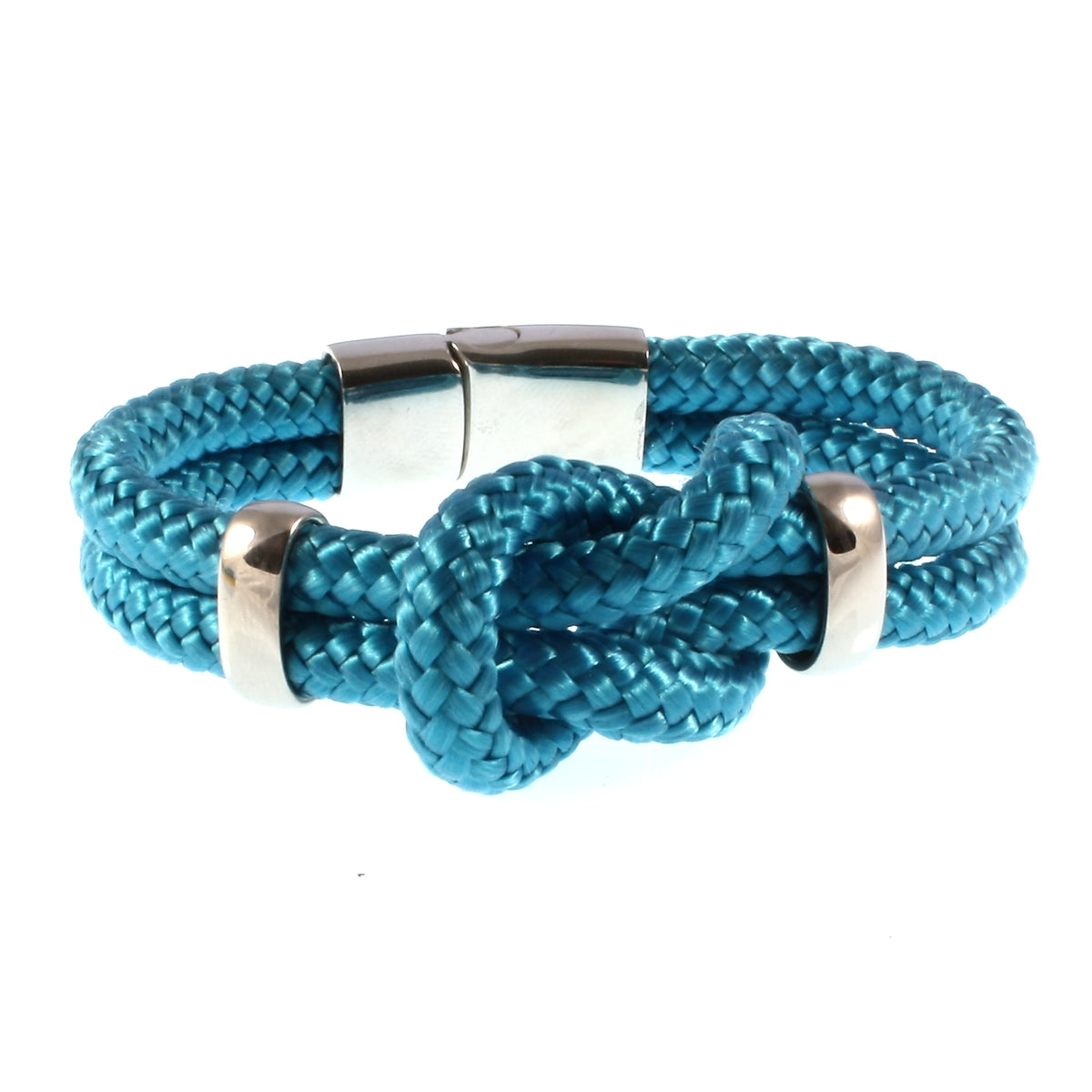 Segeltau-armband-Damen-pure-blau-silber-geflochten-Edelstahlverschluss-vorn-wavepirate-shop-st