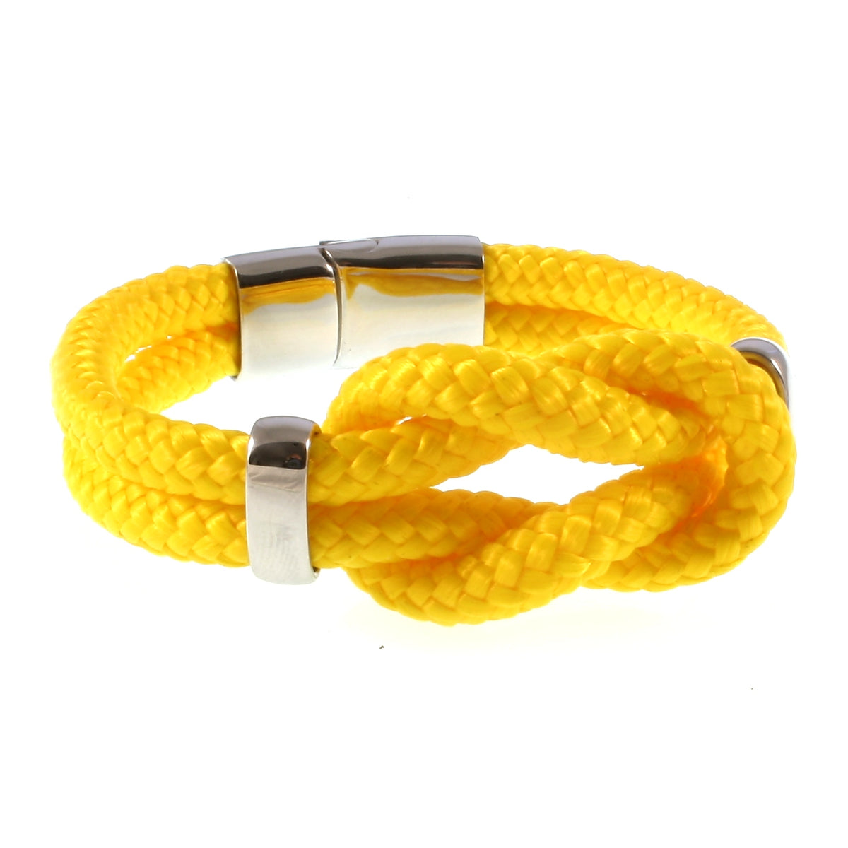 Segeltau-armband-Damen-pure-gelb-silber-geflochten-Edelstahlverschluss-vorn-wavepirate-shop-st