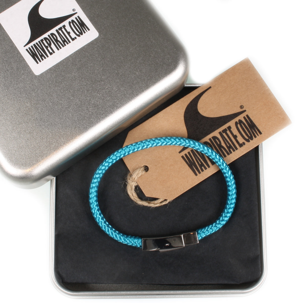Segeltau-armband-Herren-damen-one-blau-geflochten-Edelstahlverschluss-geschenkverpackung-wavepirate-shop-st