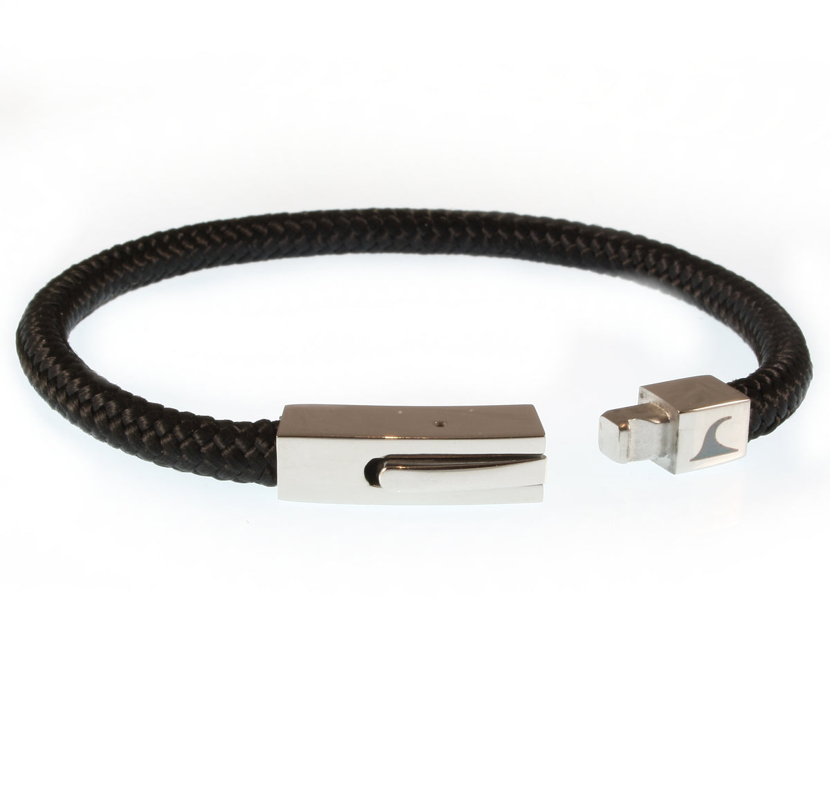 Segeltau-armband-Herren-damen-one-schwarz-geflochten-Edelstahlverschluss-offen-wavepirate-shop-st