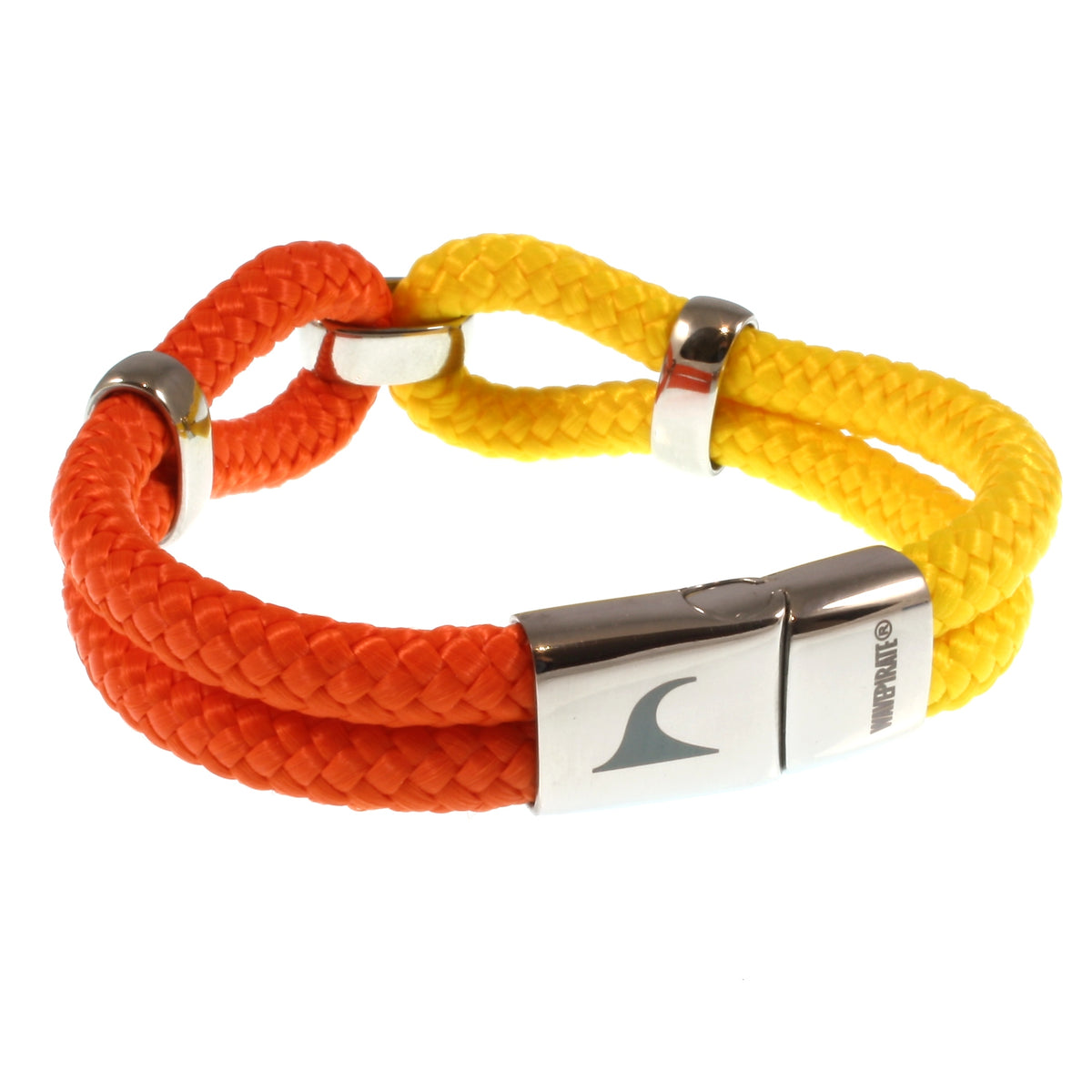 Segeltauarmband-Damen-roma-gelb-orange-geflochten-Edelstahlverschluss-hinten-wavepirate-shop-st