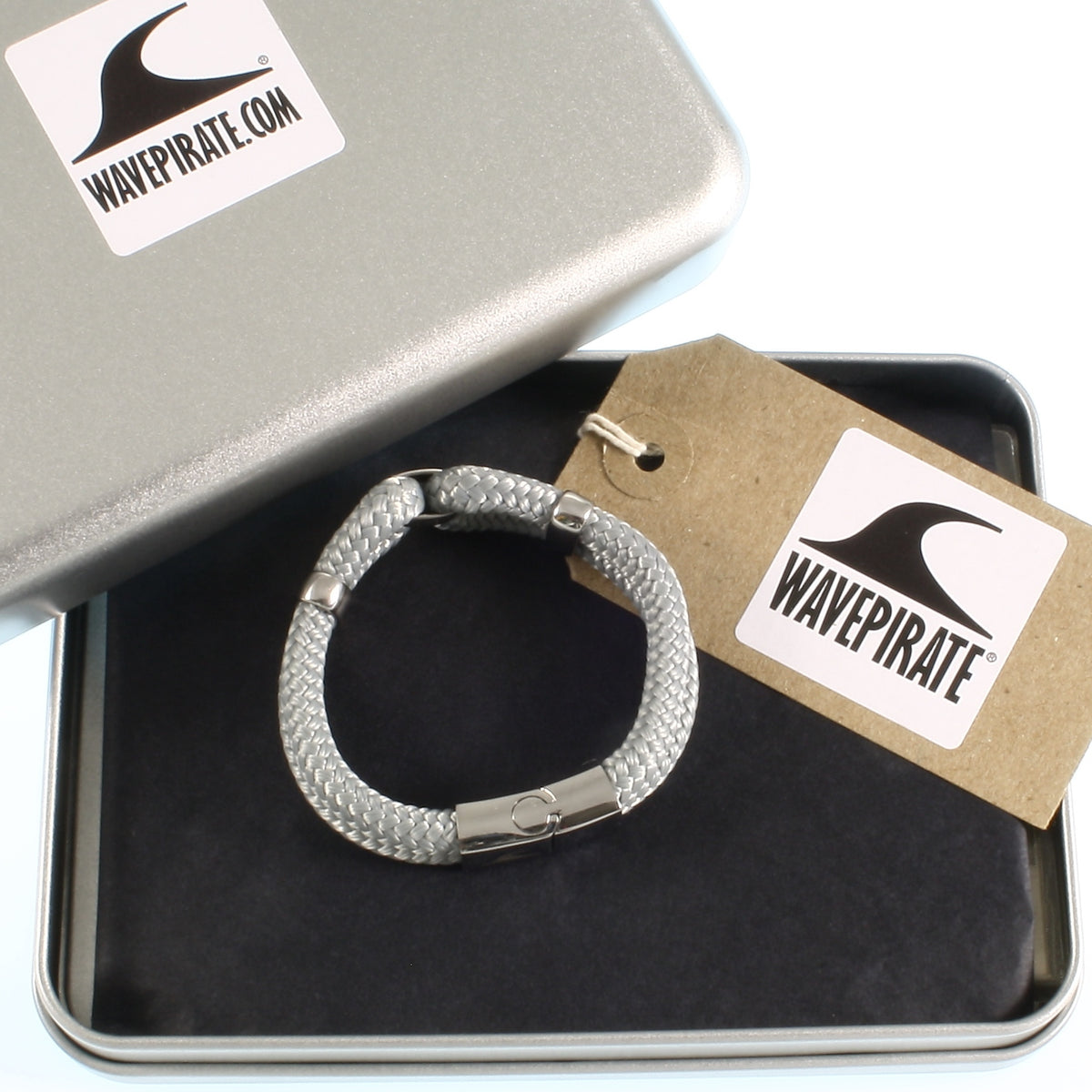 Segeltauarmband-Damen-roma-grau-geflochten-Edelstahlverschluss-geschenkverpackung-wavepirate-shop-st