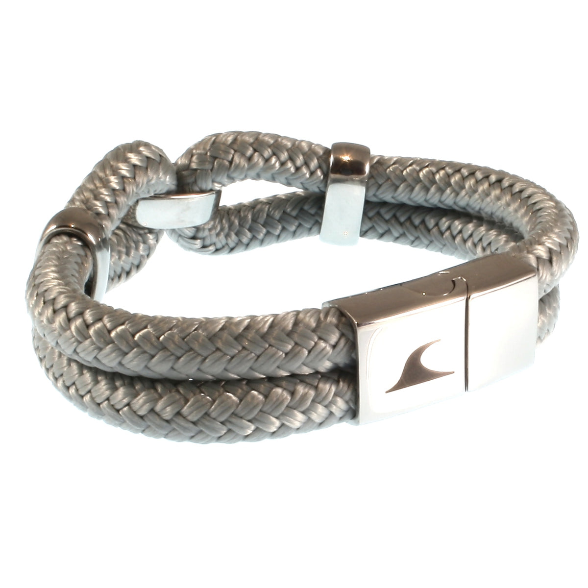 Segeltauarmband-Damen-roma-grau-geflochten-Edelstahlverschluss-hinten-wavepirate-shop-st