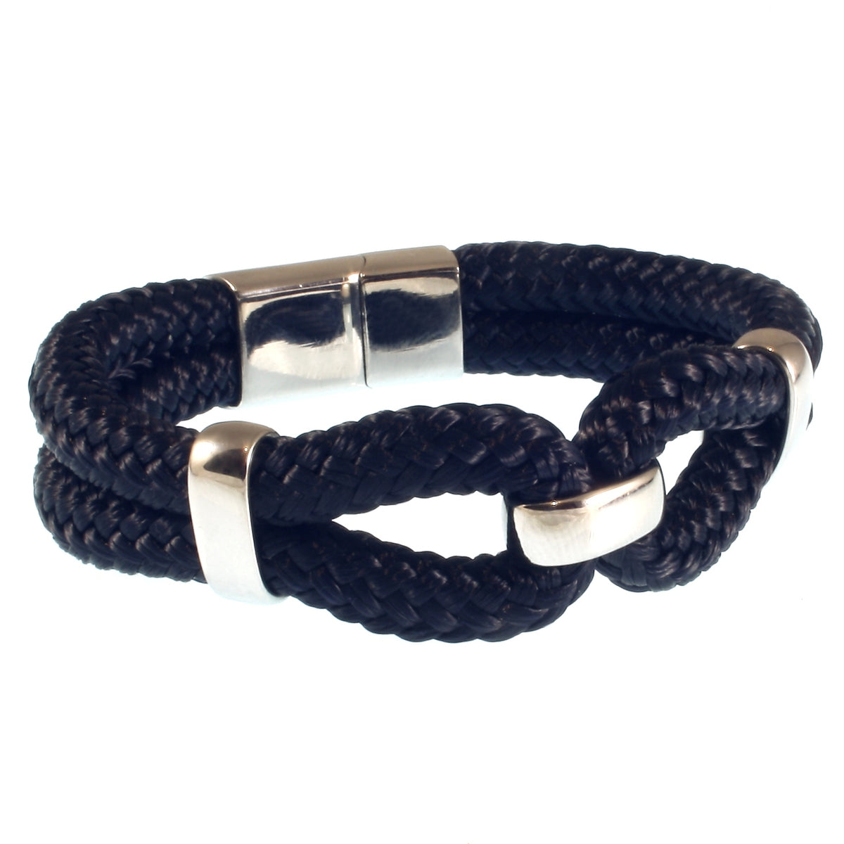 Segeltauarmband-Damen-roma-nachtblau-geflochten-Edelstahlverschluss-vorn-wavepirate-shop-st