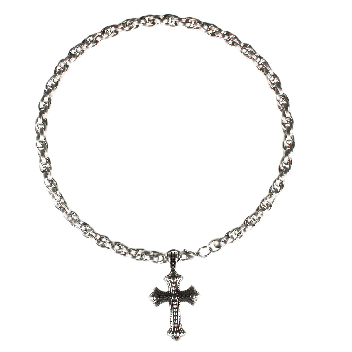 edelstahl-halskette-kreuz-SL-Herren-damen-silber-Edelstahlverschluss-wavepirate-shop