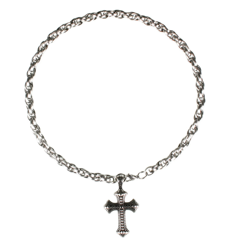 edelstahl-halskette-kreuz-SL-Herren-damen-silber-Edelstahlverschluss-wavepirate-shop