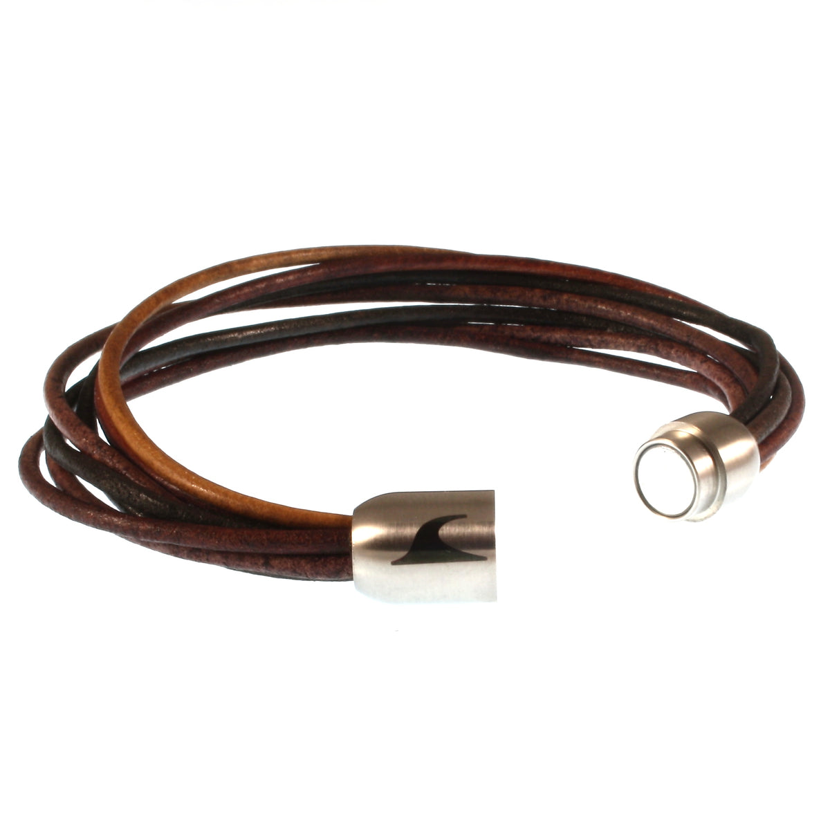 leder-armband-damen-braun-multi-silber-fem-Edelstahlverschluss-offen-wavepirate-shop-r