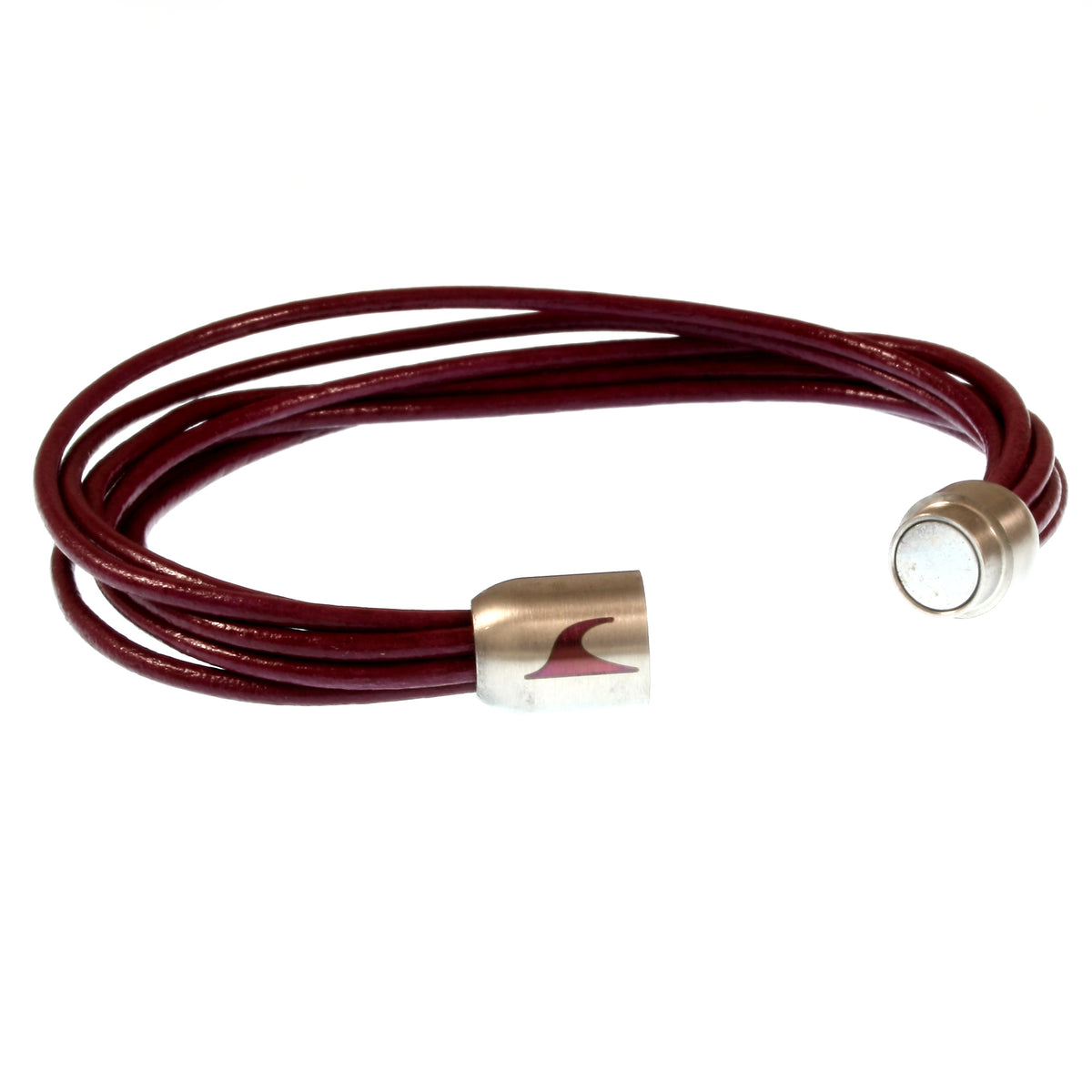 leder-armband-damen-brombeer-silber-fem-Edelstahlverschluss-offen-wavepirate-shop-r