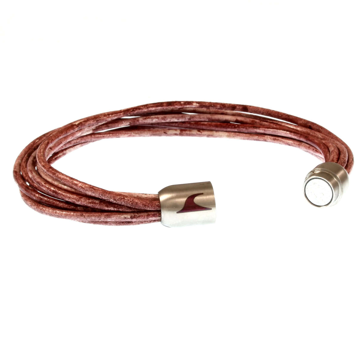 leder-armband-damen-kirsche-rosa-silber-fem-Edelstahlverschluss-offen-wavepirate-shop-r