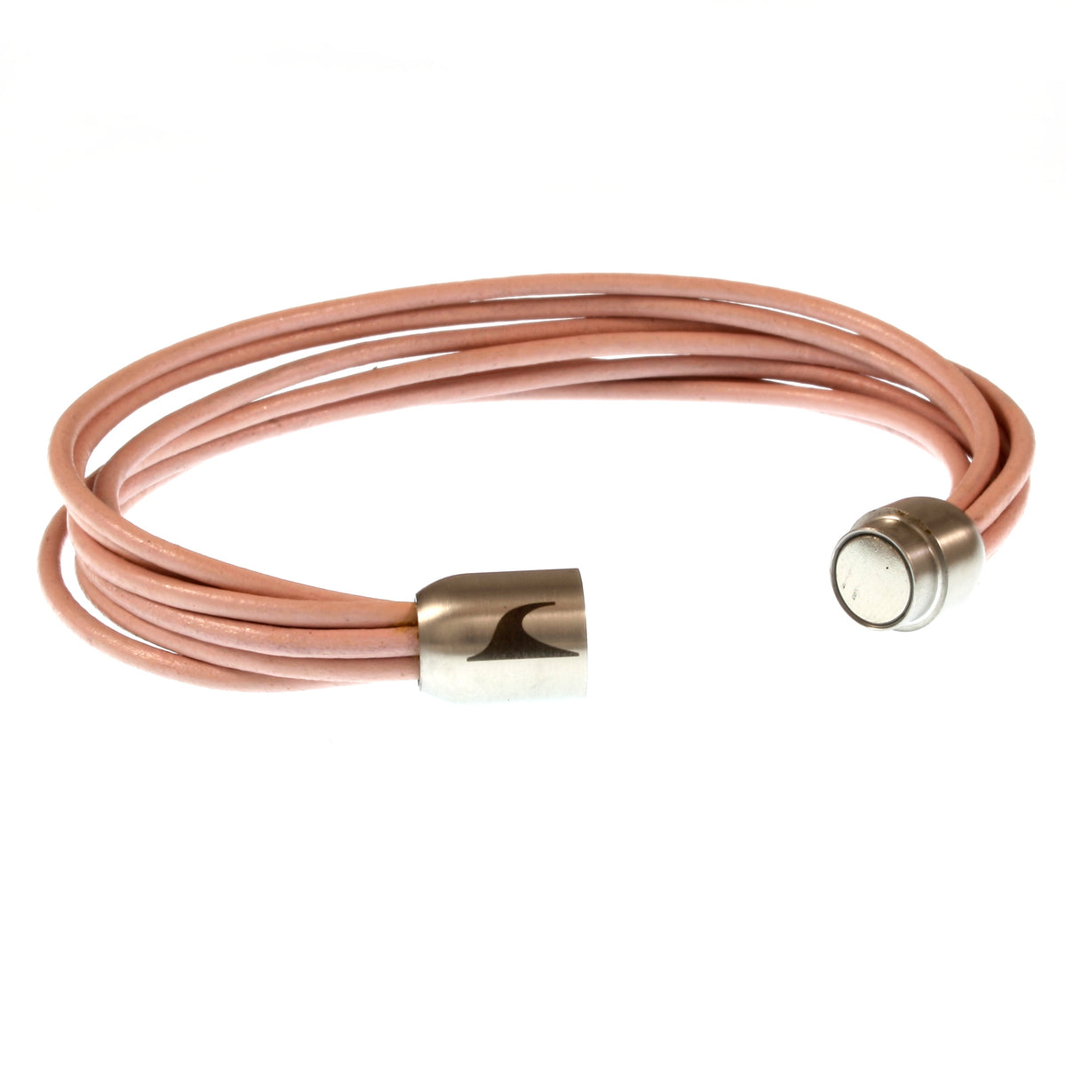 leder-armband-damen-rosa-silber-fem-Edelstahlverschluss-offen-wavepirate-shop-r