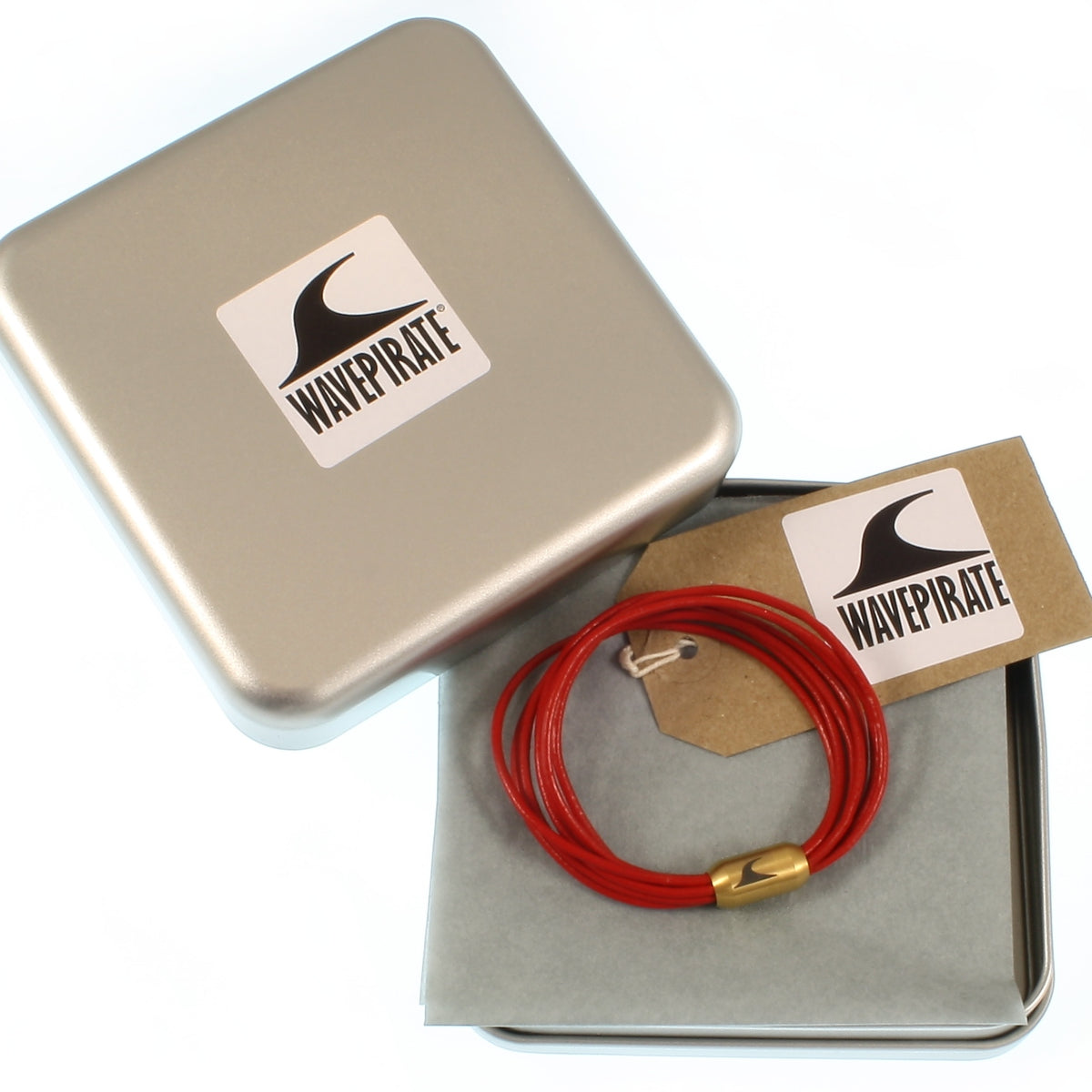 leder-armband-damen-rot-gold-fem-Edelstahlverschluss-geschenkverpackung-wavepirate-shop-r