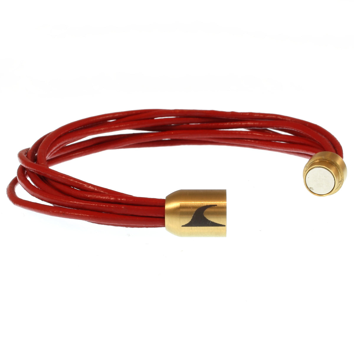 leder-armband-damen-rot-gold-fem-Edelstahlverschluss-offen-wavepirate-shop-r