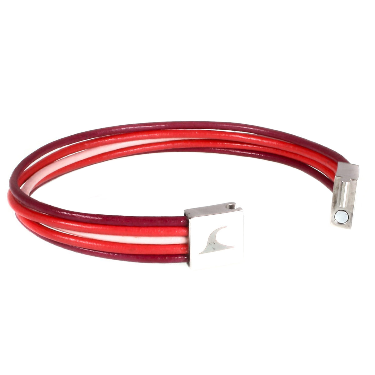 leder-armband-damen-rot-rosa-donna-riemen-Edelstahlverschluss-offen-wavepirate-shop