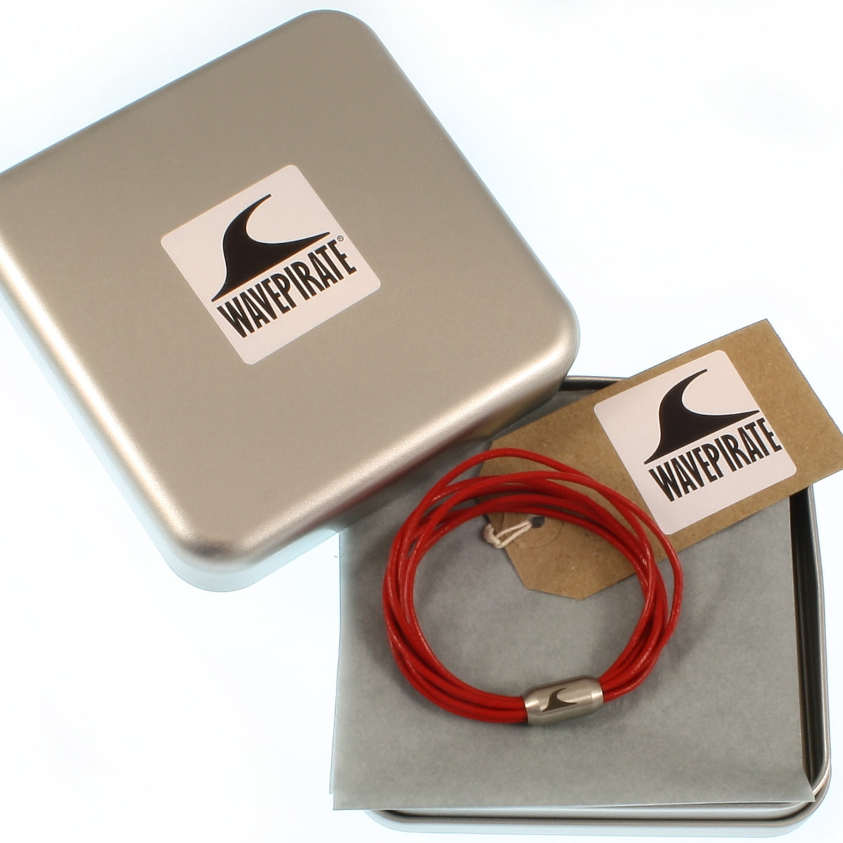 leder-armband-damen-rot-silber-fem-Edelstahlverschluss-geschenkverpackung-wavepirate-shop-r