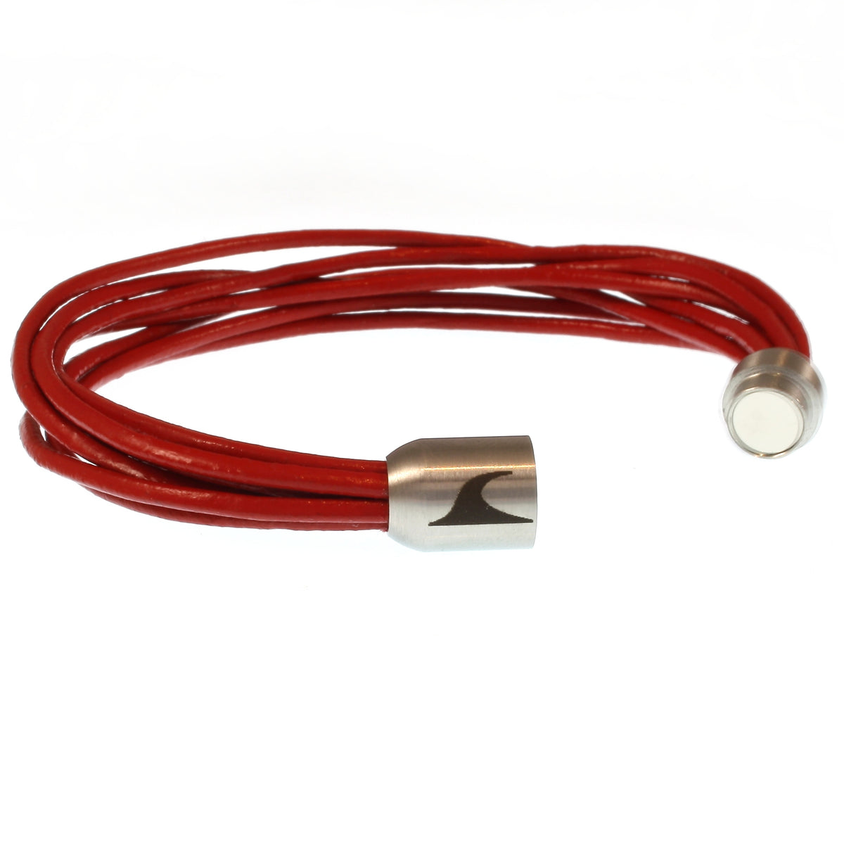 leder-armband-damen-rot-silber-fem-Edelstahlverschluss-offen-wavepirate-shop-r