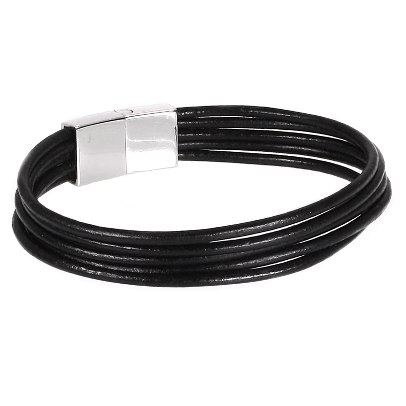 leder-armband-damen-schwarz-donna-riemen-Edelstahlverschluss-hinten-wavepirate-shop