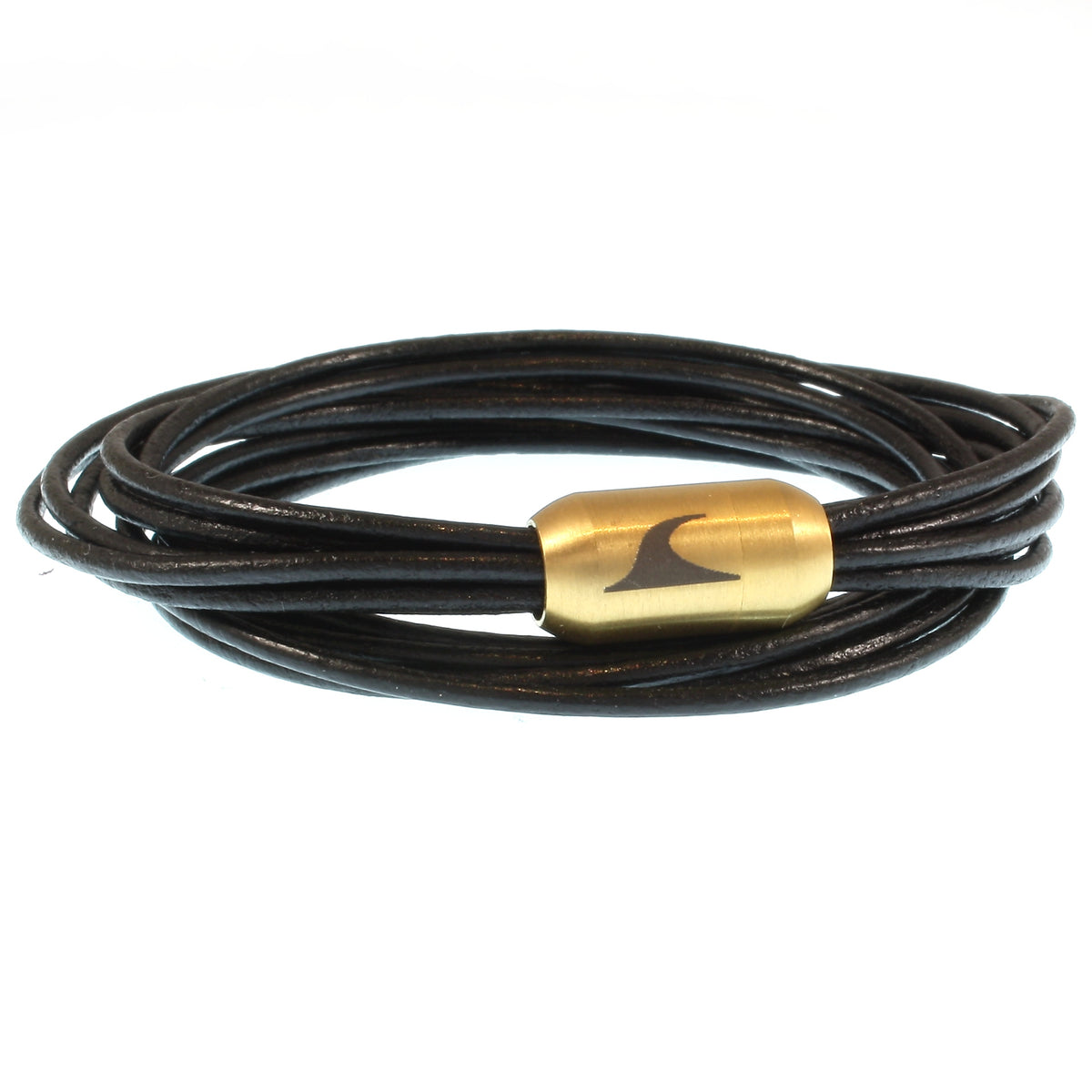 leder-armband-damen-schwarz-gold-fem2-Edelstahlverschluss-vorn-wavepirate-shop-r