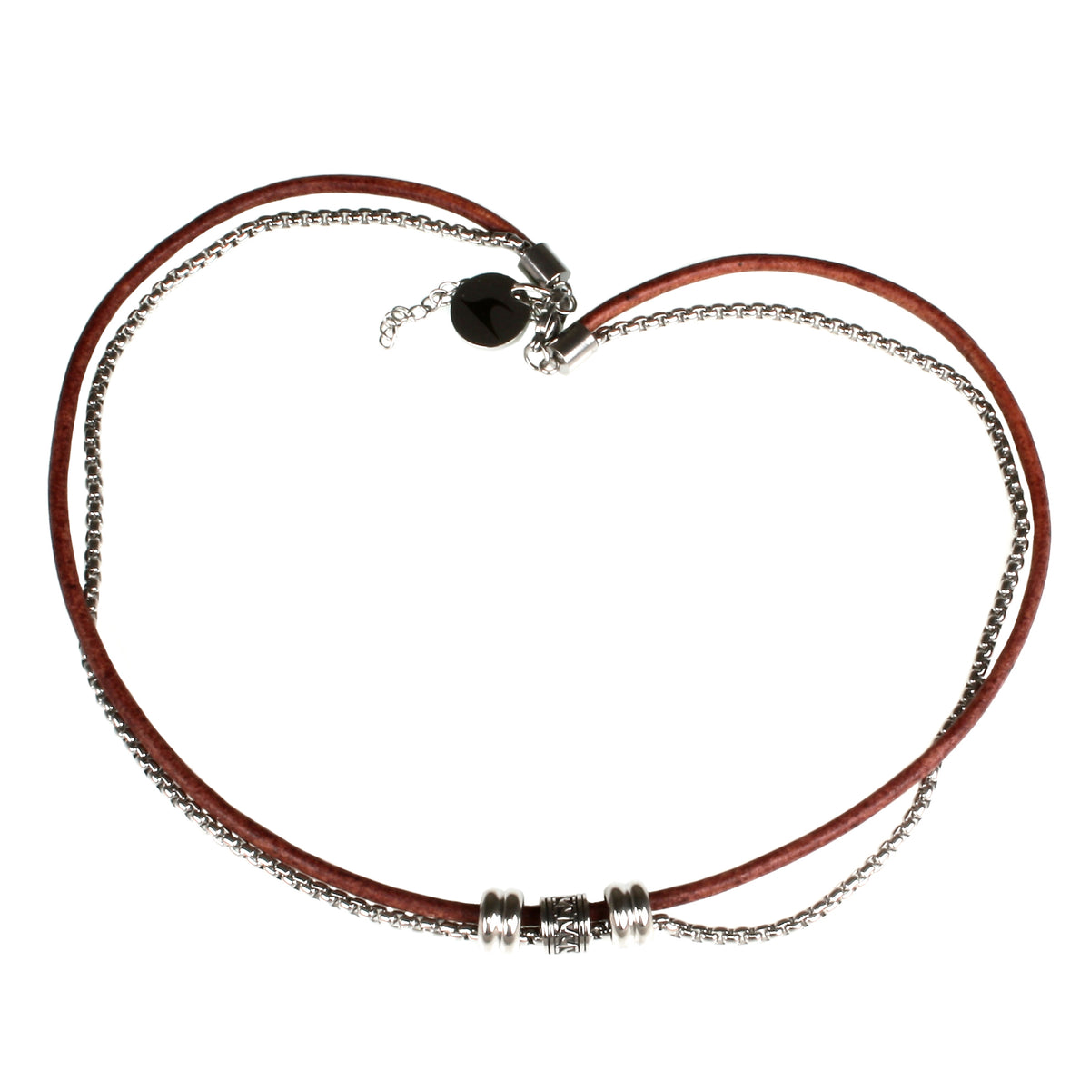 leder-edelstahl-halskette-Herren-les-cognac-riemen-massiv-Edelstahlverschluss-vorn-wavepirate-shop-r