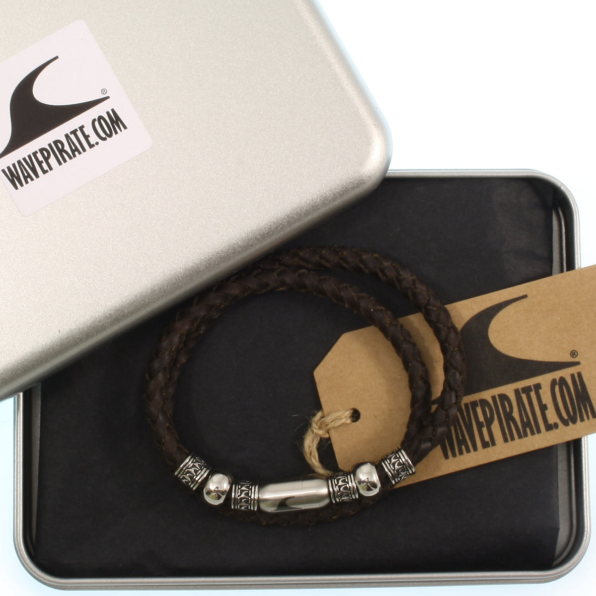 leder-halskette-Herren-damen-atoll-vintage-braun-silber-massiv-Edelstahlverschluss-geschenkverpackung-wavepirate-shop-vi