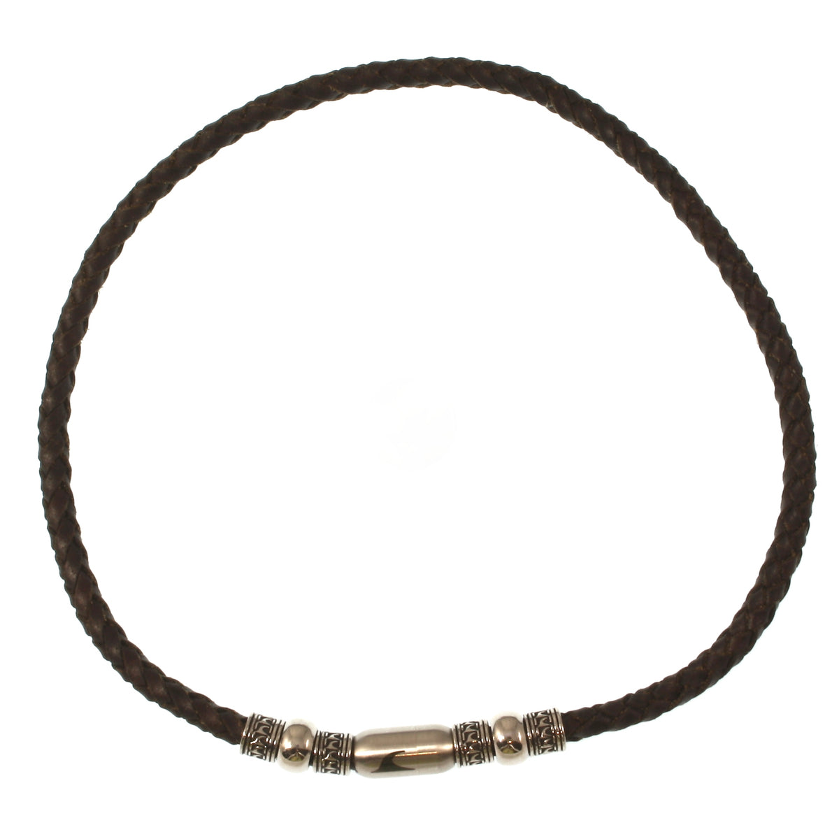 leder-halskette-Herren-damen-atoll-vintage-braun-silber-massiv-Edelstahlverschluss-vorn-wavepirate-shop-vi