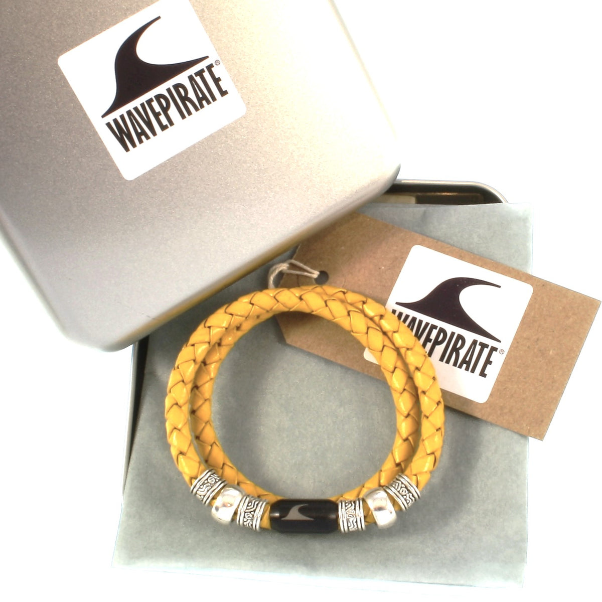 leder-halskette-Herren-damen-charm-gelb-schwarz-geflochten-Edelstahlverschluss-geschenkverpackung-wavepirate-shop-f