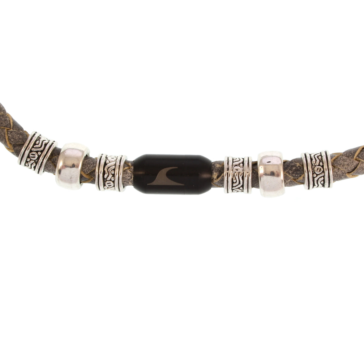 leder-halskette-Herren-damen-charm-grau-schwarz-geflochten-Edelstahlverschluss-detail-wavepirate-shop-f