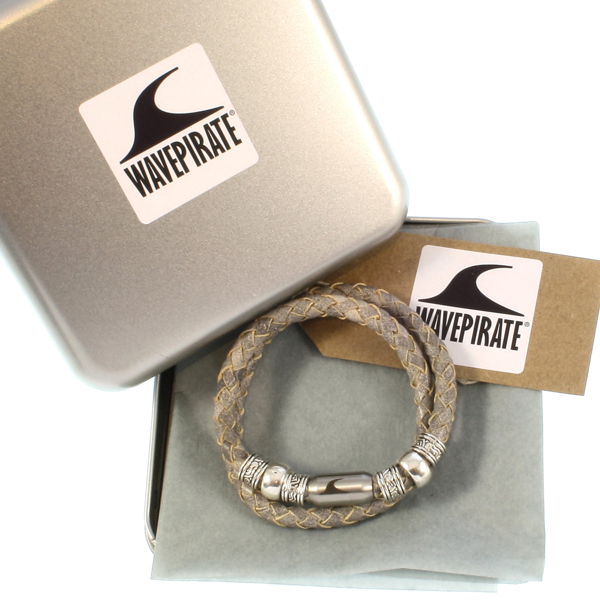 leder-halskette-Herren-damen-charm-grau-silber-geflochten-Edelstahlverschluss-geschenkverpackung-wavepirate-shop-f
