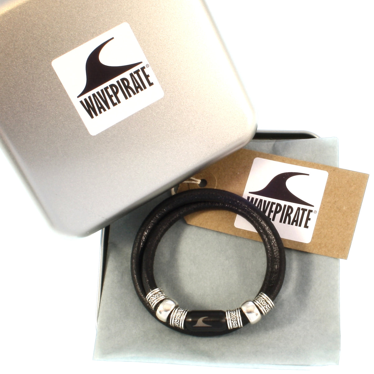 leder-halskette-Herren-damen-charm-schwarz-massiv-Edelstahlverschluss-geschenkverpackung-wavepirate-shop-r