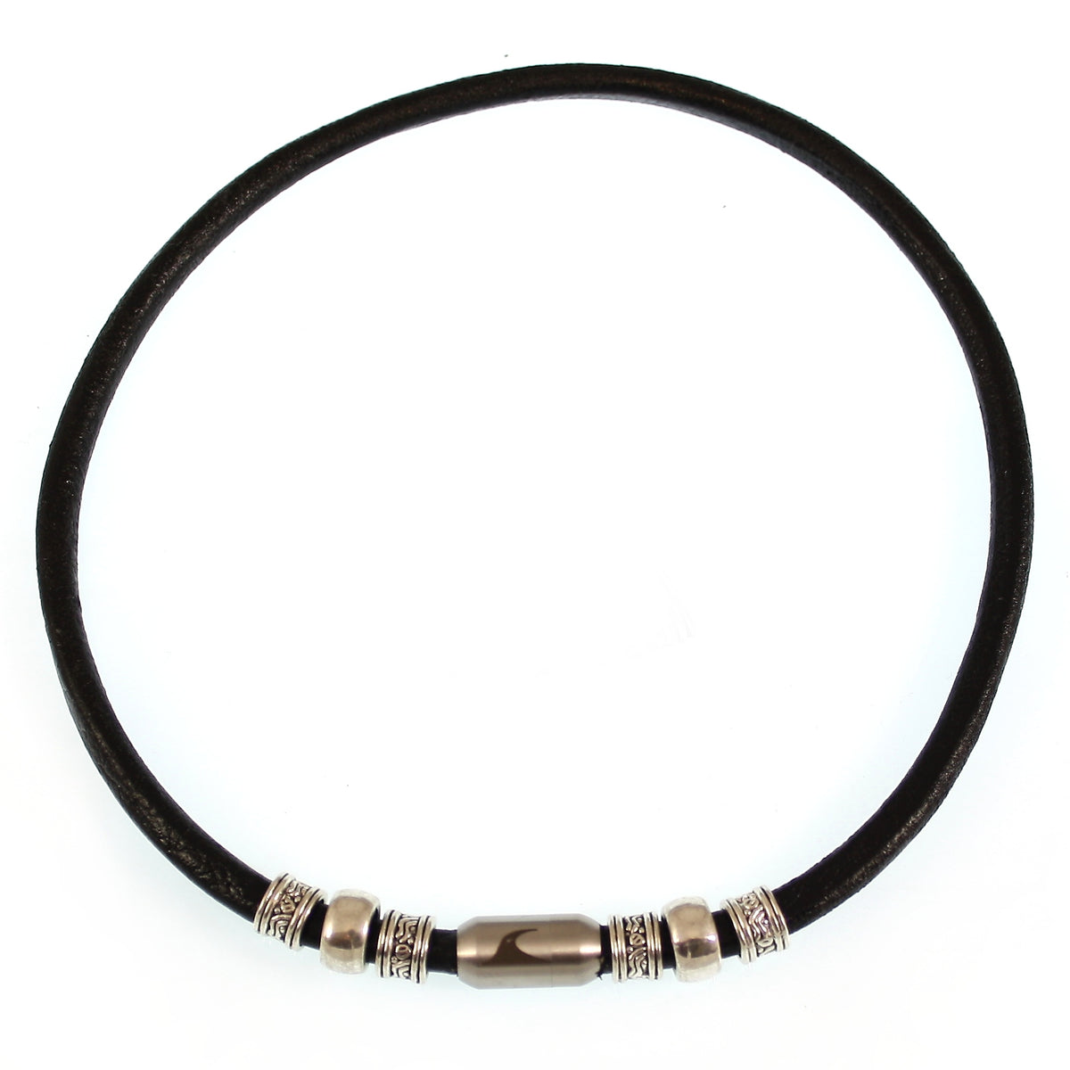 leder-halskette-Herren-damen-charm-schwarz-massiv-Edelstahlverschluss-vorn-wavepirate-shop-r4