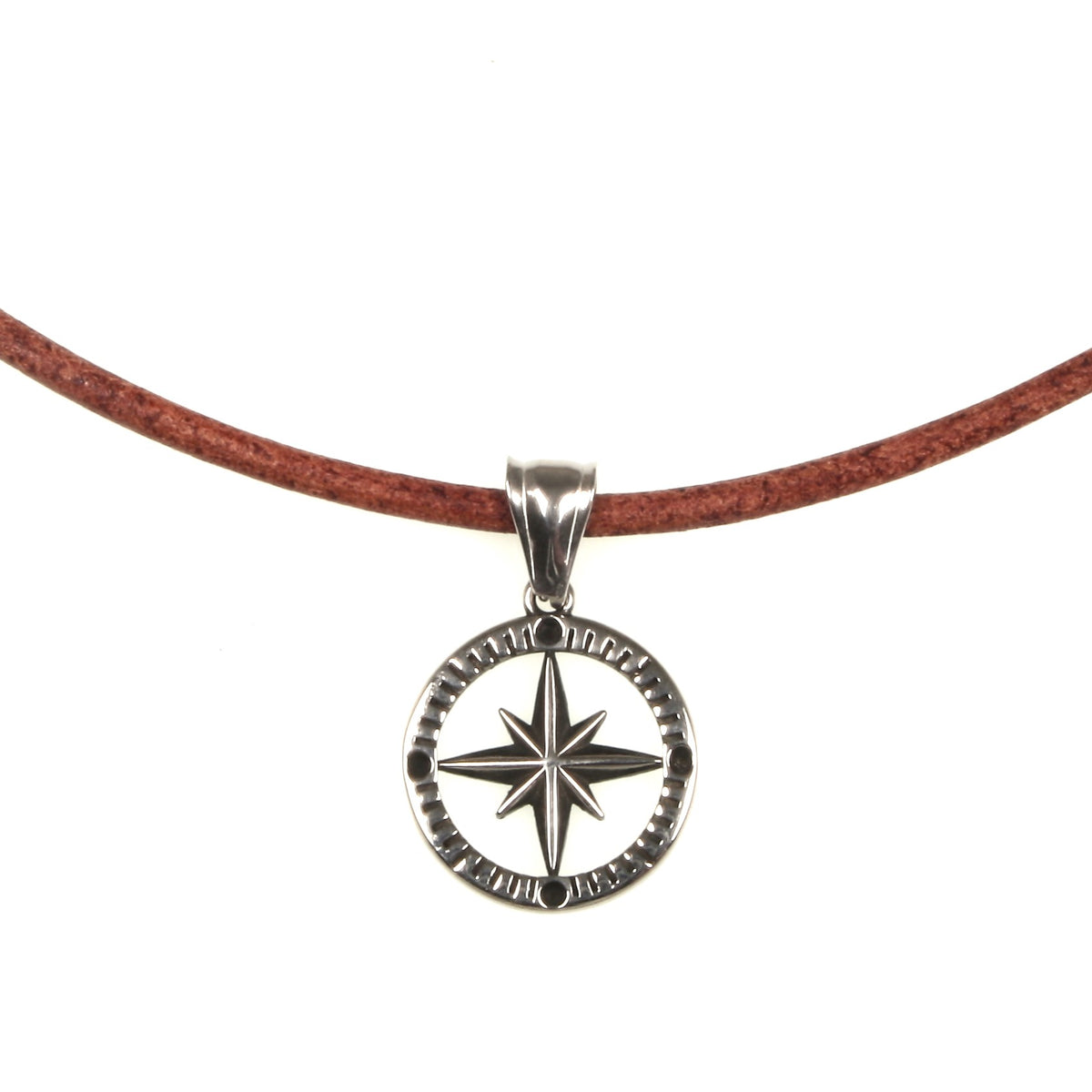 leder-halskette-Herren-damen-kompass-windrose-cognac-riemen-massiv-Edelstahlverschluss-anhaenger-wavepirate-shop-r