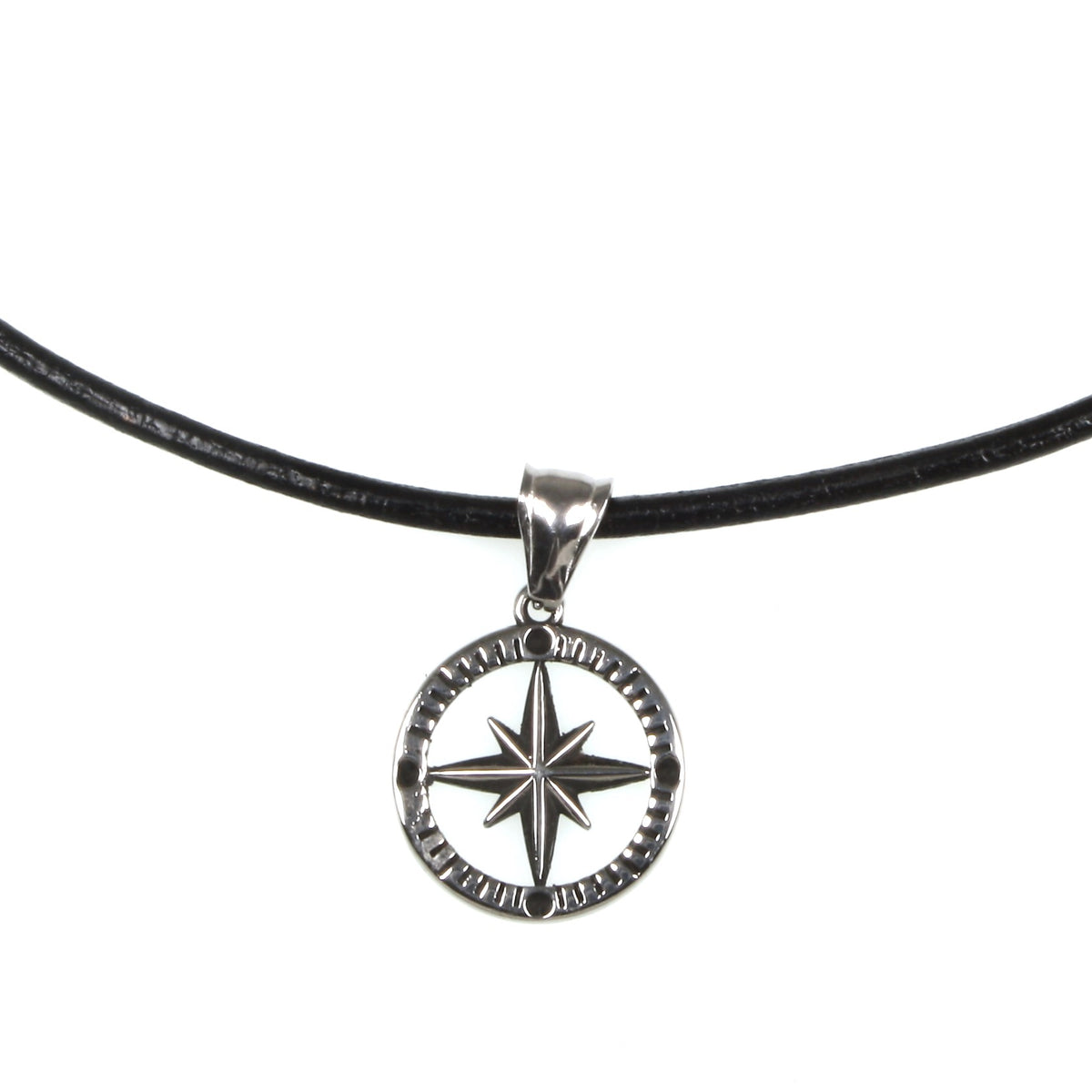 leder-halskette-Herren-damen-kompass-windrose-schwarz-riemen-massiv-Edelstahlverschluss-anhaenger-wavepirate-shop-r