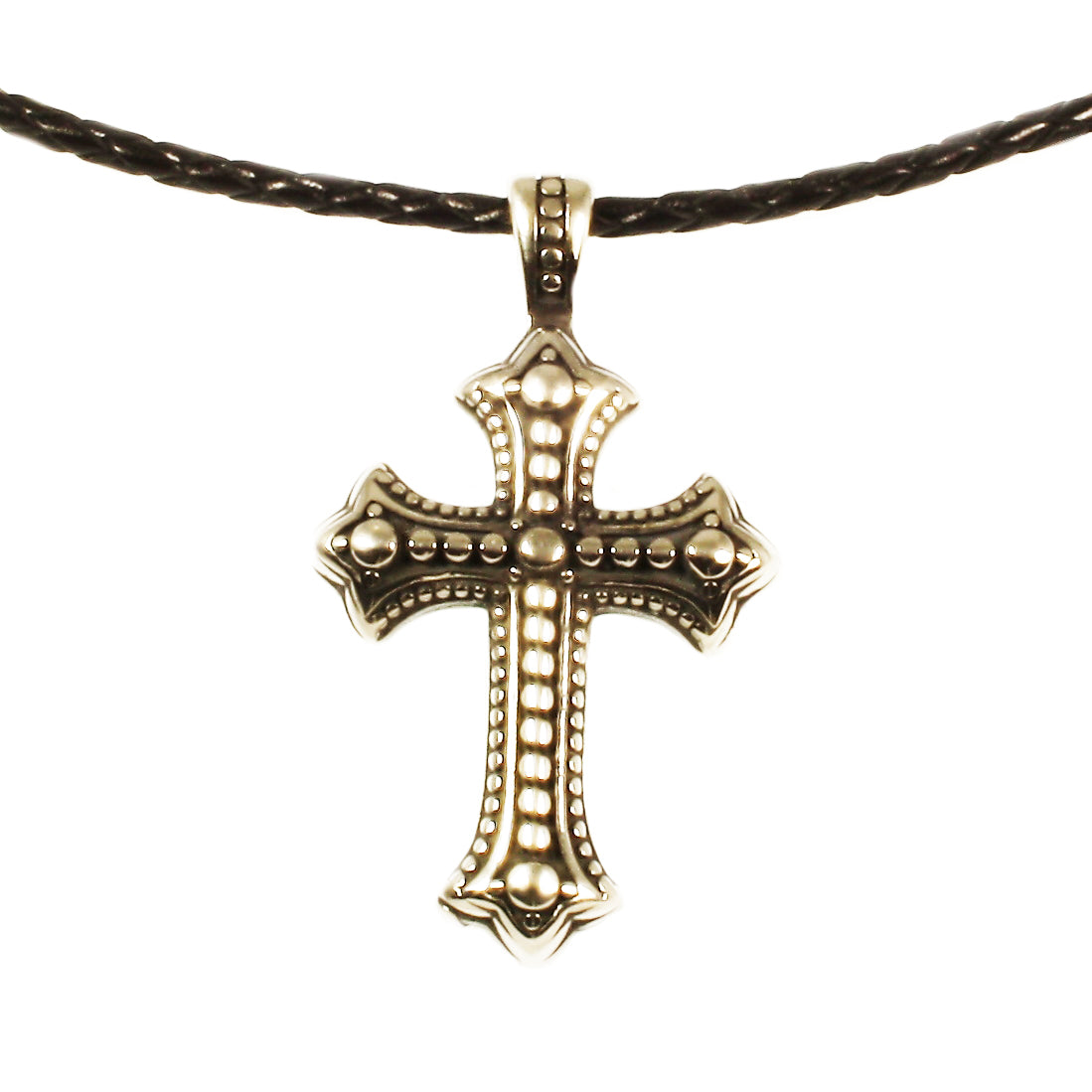 leder-halskette-Herren-damen-kreuz-schwarz-geflochten-Edelstahlverschluss-detail-wavepirate-shop-f