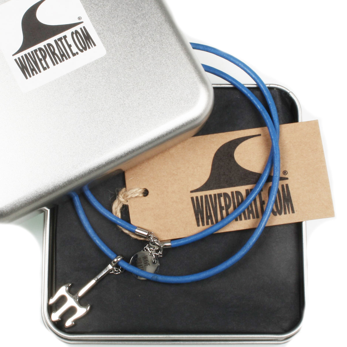 leder-halskette-Herren-damen-neptun-blau-riemen-massiv-Edelstahlverschluss-geschenkverpackung-wavepirate-shop-r