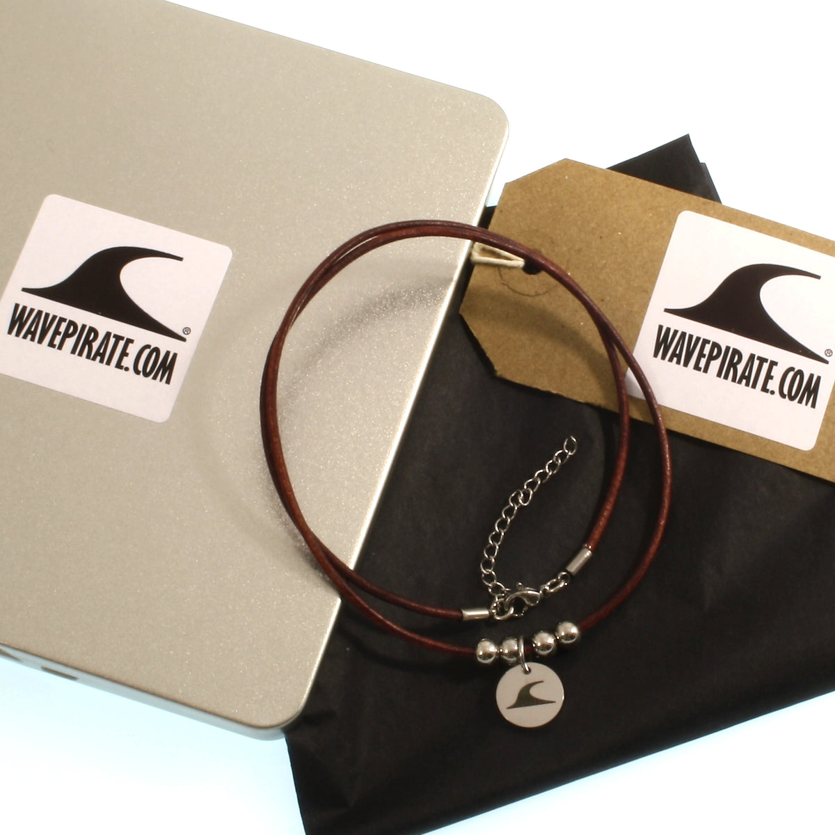 leder-halskette-damen-Herren-aloha-bordeaux-silber-riemen-Edelstahlverschluss-geschenkverpackung-wavepirate-shop-rz