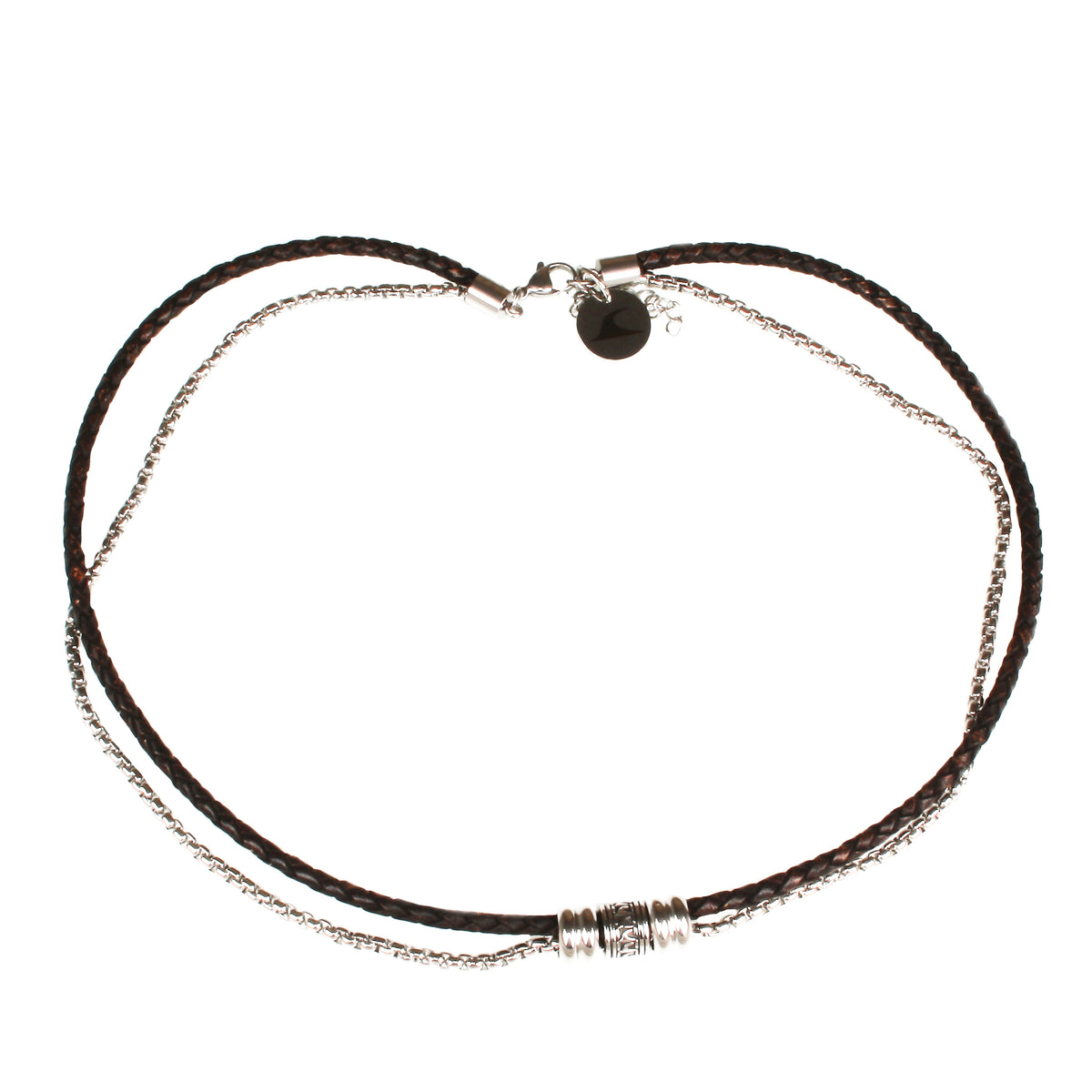 leder-halskette-herren-braun-edelstahl-les-geflochten-Edelstahlverschluss-vorn-wavepirate-shop-f