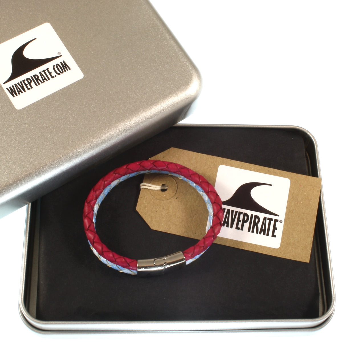 lederarmband-damen-hellblau-pink-swell-geflochten-Edelstahlverschluss-geschenkverpackung-wavepirate-shop-mx