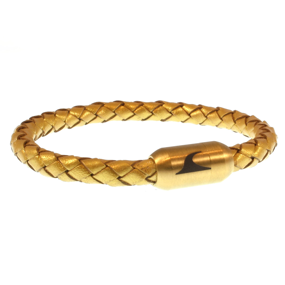 lederarmband-damen-herren-gold-sylt-geflochten-Edelstahlverschluss-vorn-wavepirate-shop-f
