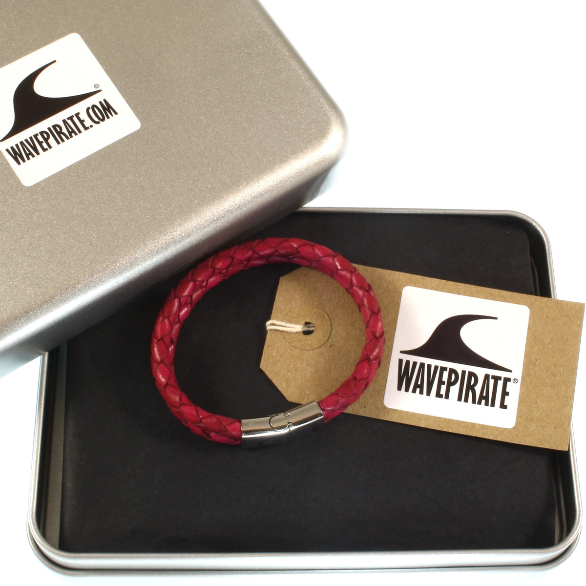 lederarmband-damen-pink-swell-geflochten-Edelstahlverschluss-geschenkverpackung-wavepirate-shop-mx