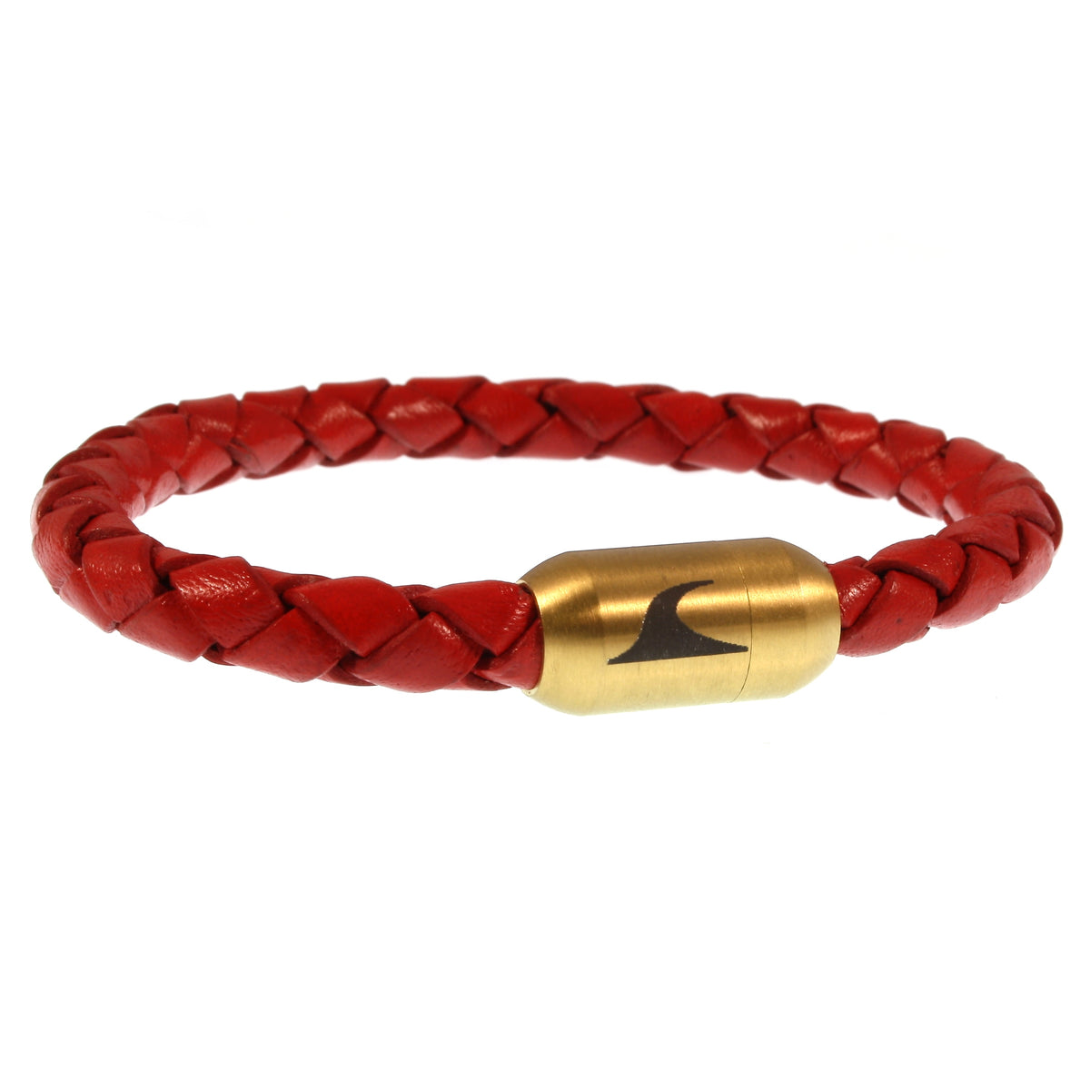 lederarmband-damen-rot-gold-sylt-geflochten-Edelstahlverschluss-hinten-wavepirate-shop-f