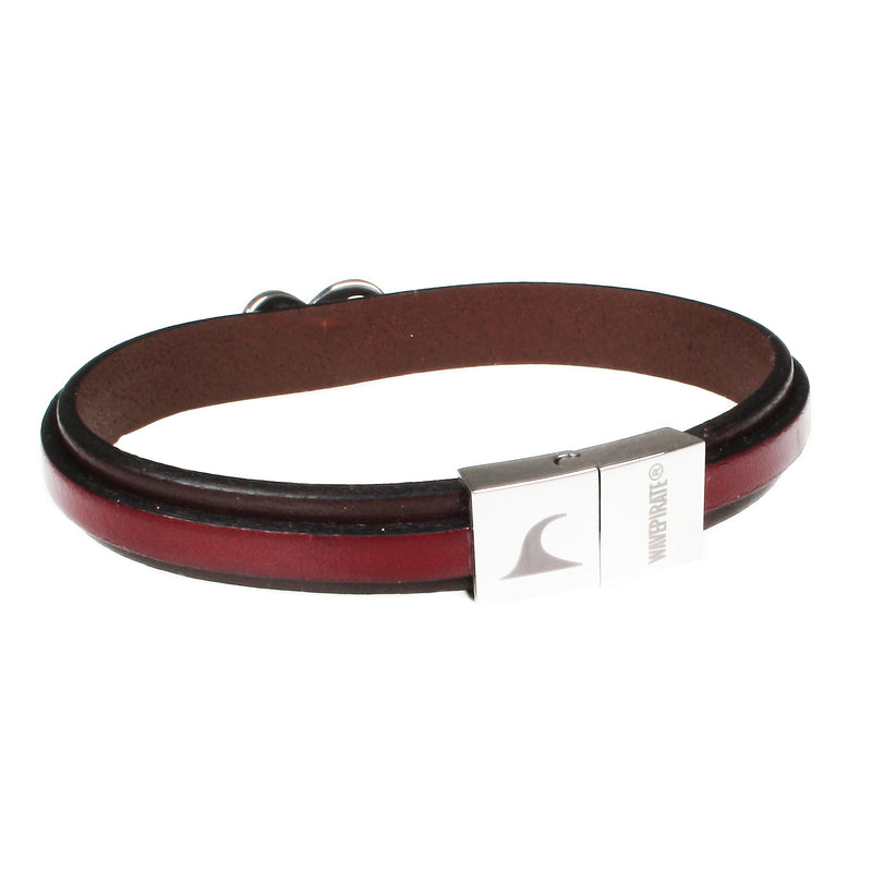lederarmband-herren-braun-bordeaux-infinity-Edelstahlverschluss-hinten-wavepirate-shop