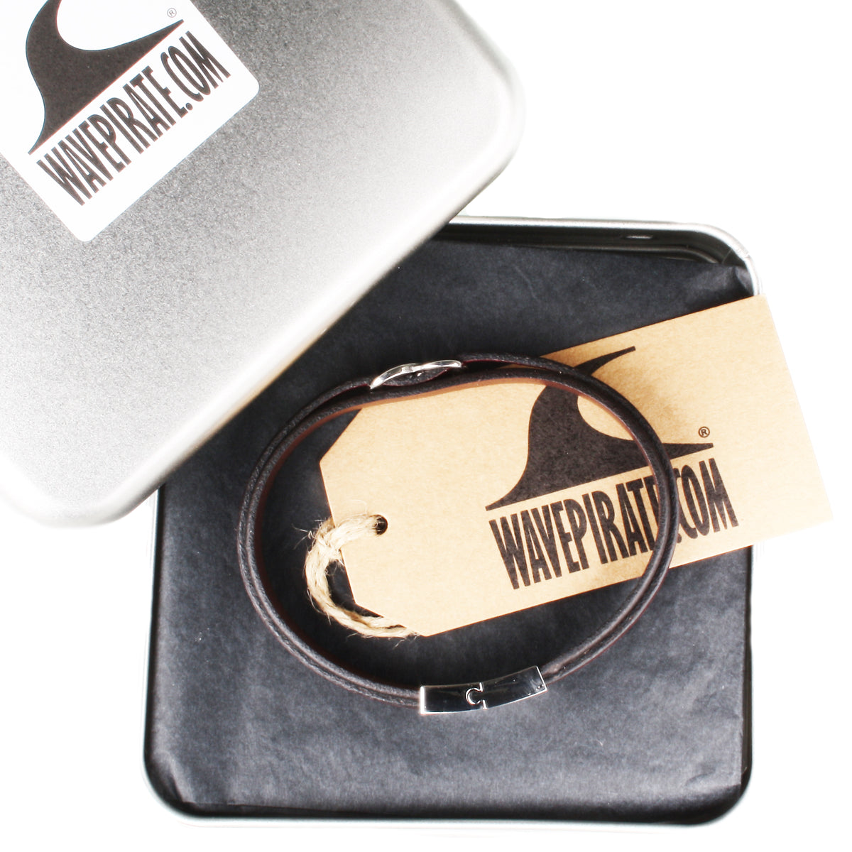 lederarmband-herren-braun-cognac-infinity-Edelstahlverschluss-geschenkverpackung-wavepirate-shop