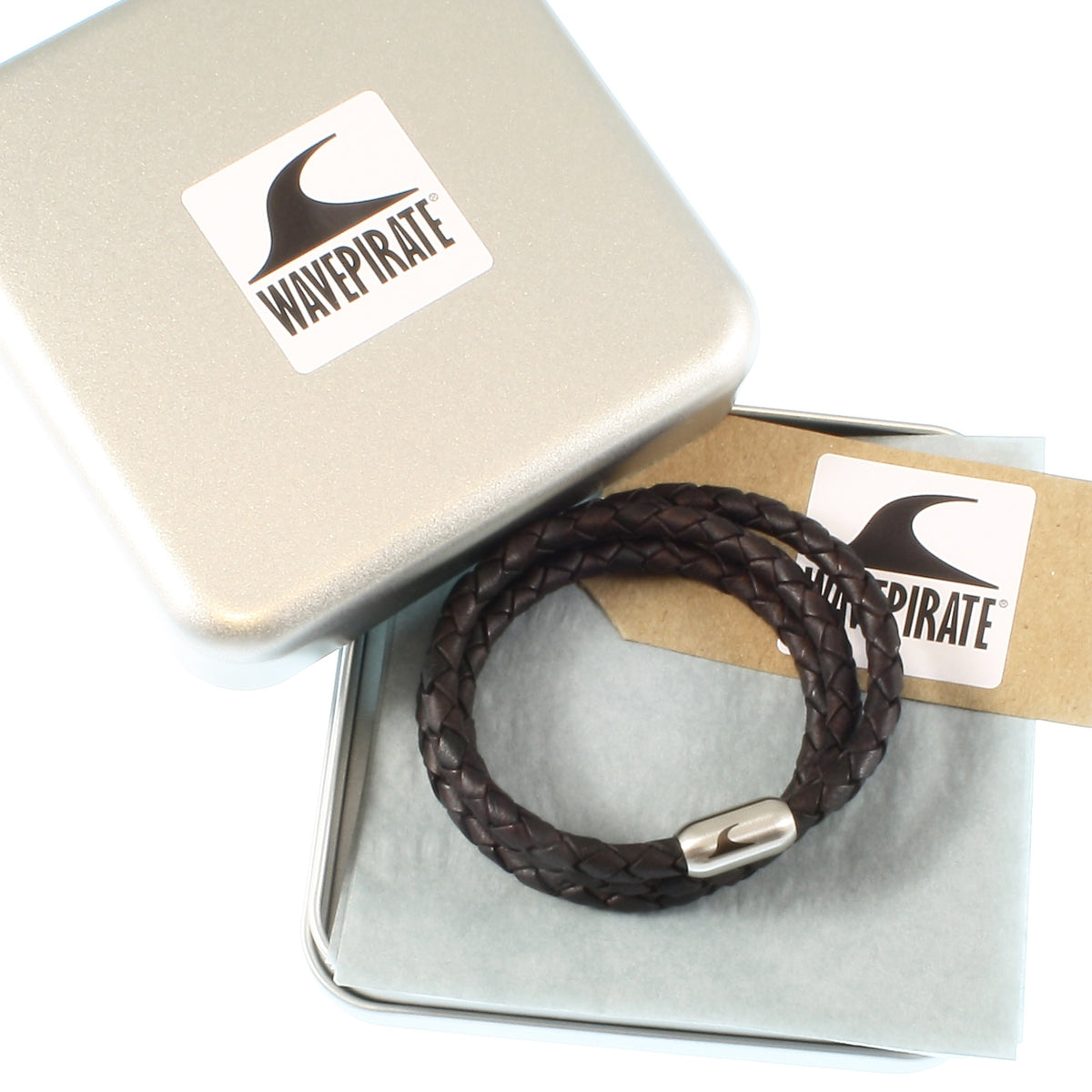 lederarmband-herren-braun-storm-geflochten-Edelstahlverschluss-geschenkverpackung-wavepirate-shop-f