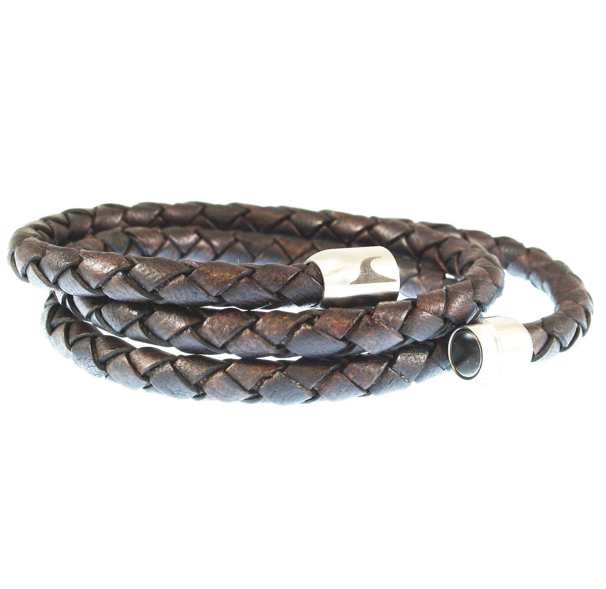 lederarmband-herren-braun-storm-geflochten-Edelstahlverschluss-offen-wavepirate-shop-f