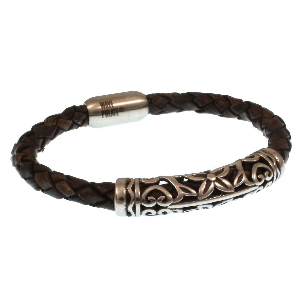 lederarmband-herren-braun-sylt-xo-Edelstahlverschluss-vorn-wavepirate-shop-f