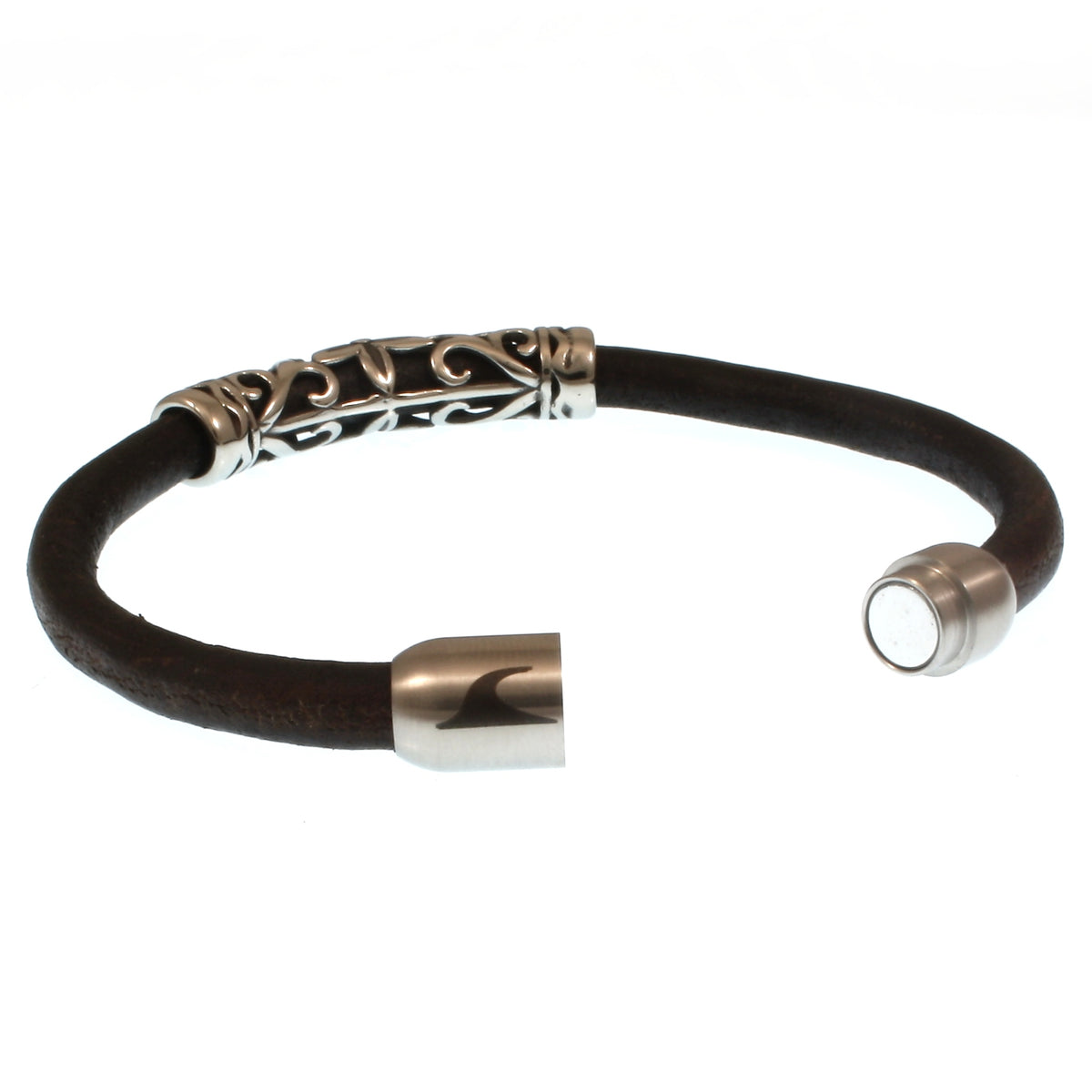 lederarmband-herren-braun-sylt-xo-massiv-Edelstahlverschluss-offen-wavepirate-shop-r