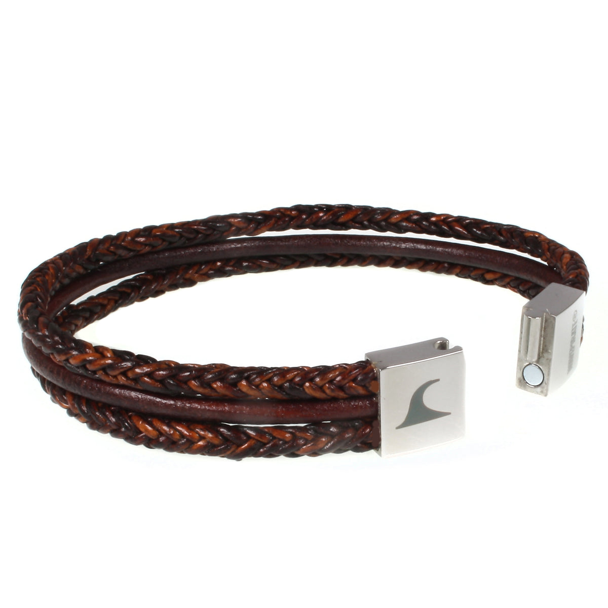 lederarmband-herren-braun-z-trio-geflochten-Edelstahlverschluss-offen-wavepirate-shop-f